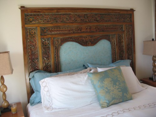 Indonesian Carved Bed Panel as Headboard