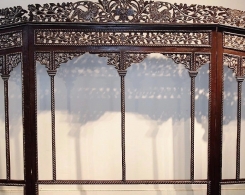 Intricately Carved Antique Screen from Java