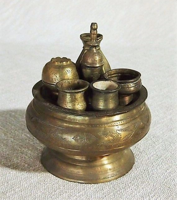 Old Brass Betel Nut Set