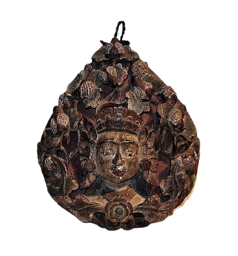 Old Carved Three Dimensional Dewi Sri Panel from Bali