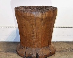 Old Solid Teak Mortar from Java