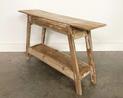 Small Reclaimed Wood Distressed Bench