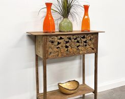 Carved Artisan Entry Console Table