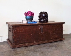 Old Teak Chest Trunk from Java