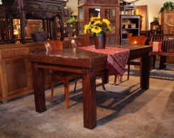 Massive Top Reclaimed Wood Dining Table