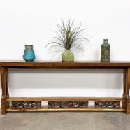Long Handcrafted Reclaimed Wood Console Table