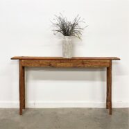 Slim Rustic Wood Console Table
