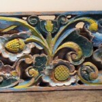 Old Carved Teak Panel with Lotus from Gado Gado Old Carved Teak Panel with Lotus from Gado Gado