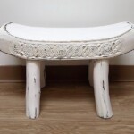 Painted Carved Tribal Bench Painted Carved Tribal Bench at Gado Gado Atlanta