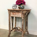Distressed Mahogany Wood Accent Table from Gado Gado Distressed Mahogany Wood Accent Table from Gado Gado