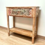 Distressed Carved Console Table from Gado Gado Distressed Carved Console Table from Gado Gado