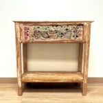 Distressed Carved Console Table from Gado Gado Distressed Carved Console Table from Gado Gado