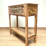 Distressed Carved Console Table from Gado Gado Distressed Carved Console Table from Gado Gado