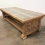 Organic Modern Reclaimed Teak Carved Coffee Table from Gado Gado Organic Modern Reclaimed Teak Carved Coffee Table from Gado Gado