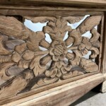 Organic Modern Reclaimed Teak Carved Coffee Table