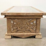 Organic Modern Reclaimed Teak Carved Coffee Table from Gado Gado