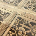 Organic Modern Carved Teak Coffee Table