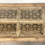 Organic Modern Carved Teak Coffee Table