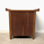 Reclaimed Teak Carved Indonesian Side Table with Drawer