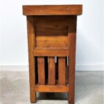 Reclaimed Teak Carved Indonesian Side Table with Drawer