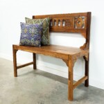 Vintage Panel Reclaimed Wood Carved Bench Vintage Panel Reclaimed Wood Carved Bench from Gado Gado
