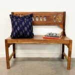 Vintage Panel Reclaimed Wood Carved Bench from Gado Gado Vintage Panel Reclaimed Wood Carved Bench from Gado Gado