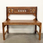 Vintage Panel Reclaimed Wood Carved Bench from Gado Gado Vintage Panel Reclaimed Wood Carved Bench from Gado Gado
