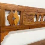 Vintage Panel Reclaimed Wood Carved Bench from Gado Gado