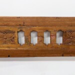 Vintage Panel Reclaimed Wood Carved Bench from Gado Gado