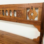 Vintage Panel Reclaimed Wood Carved Bench from Gado Gado
