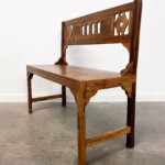 Vintage Panel Reclaimed Wood Carved Bench from Gado Gado Vintage Panel Reclaimed Wood Carved Bench from Gado Gado