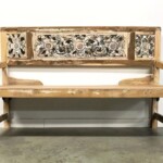 Carved Whitewashed Reclaimed Wood Bench from Gado Gado Furniture Carved Whitewashed Reclaimed Wood Bench from Gado Gado Furniture