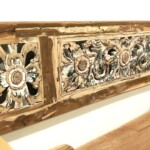 Carved Whitewashed Reclaimed Wood Bench from Gado Gado Furniture Carved Whitewashed Reclaimed Wood Bench from Gado Gado Furniture