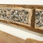 Carved Whitewashed Reclaimed Wood Bench from Gado Gado Furniture Carved Whitewashed Reclaimed Wood Bench from Gado Gado Furniture