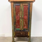 Distressed Painted Reclaimed Teak Asian Cabinet from Gado Gado Furniture Distressed Painted Reclaimed Teak Asian Cabinet from Gado Gado Furniture