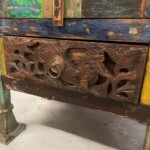 Distressed Painted Reclaimed Teak Asian Cabinet from Gado Gado Furniture Distressed Painted Reclaimed Teak Asian Cabinet from Gado Gado Furniture