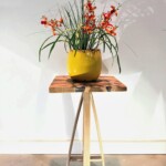 Sliced Teak Tripod Accent Table at Gado Gado Sliced Teak Tripod Accent Table at Gado Gado