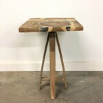 Sliced Teak Tripod Accent Table at Gado Gado Sliced Teak Tripod Accent Table at Gado Gado