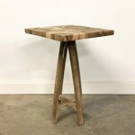 Sliced Teak Tripod Accent Table at Gado Gado Sliced Teak Tripod Accent Table at Gado Gado