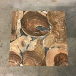 Sliced Teak Tripod Accent Table at Gado Gado Sliced Teak Tripod Accent Table at Gado Gado