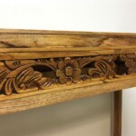 Artisan Console Table with Old Carved Panels from Gado Gado