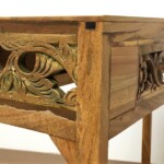 Artisan Console Table with Old Carved Panels from Gado Gado