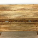 Artisan Console Table with Old Carved Panels from Gado Gado