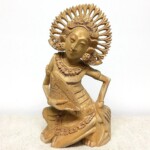 Balinese Dancer Wood Carving Statue from Gado Gado