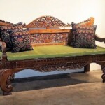 Intricately Carved Indonesian Bench Reclaimed Teak from Gado Gado Intricately Carved Indonesian Bench Reclaimed Teak from Gado Gado