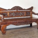 Intricately Carved Indonesian Bench Reclaimed Teak Intricately Carved Indonesian Bench Reclaimed Teak from Gado Gado