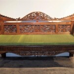 Intricately Carved Indonesian Bench Reclaimed Teak Intricately Carved Indonesian Bench Reclaimed Teak from Gado Gado
