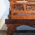 Intricately Carved Indonesian Bench Reclaimed Teak from Gado Gado