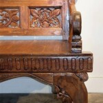 Intricately Carved Indonesian Bench Reclaimed Teak from Gado Gado