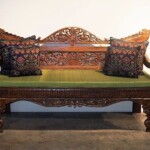 Intricately Carved Indonesian Bench Reclaimed Teak Intricately Carved Indonesian Bench Reclaimed Teak from Gado Gado
